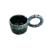 MUG TASSE VERT DÉGRADÉ BLEU H6 GRANDE ANSE FAIT MAIN – Image 2