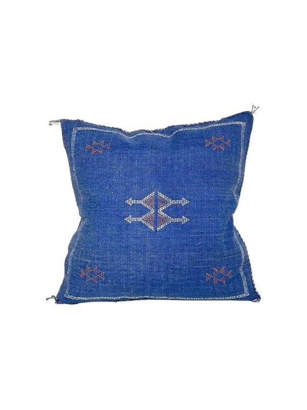 HOUSSE DE COUSSIN SABRA MAROCAIN 50x50 BLEU