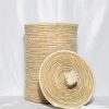 PANIÈRE DE RANGEMENT À LINGE BERBÈRE EN PALMIER ET LAINE BLANCHE 60CM MODÈLE ESSAOUIRA – Image 3