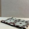 POCHETTE DE RANGEMENT EN TISSU BLANCHE A MOTIF DORE FAIT MAIN – Image 2