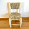 CHAISE ENFANT EN DOUM ET BOIS NATUREL MAROCAIN FAIT MAIN – Image 2