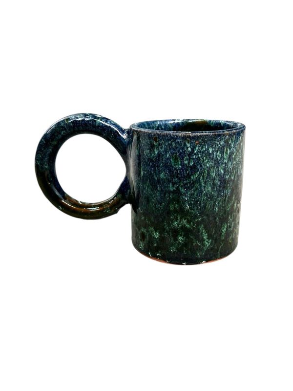 MUG TASSE DÉGRADÉ VERT H9 GRANDE ANSE FAIT MAIN
