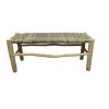 BANC TRESSÉ EN DOUM ET BOIS NATUREL TRESSAGE ZIGZAG 100CM MODÈLE AGADIR – Image 4