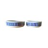 LOT DE 2 SALADIERS PLATS RONDS BLANC ET BLEU MAROCAIN FAIT MAIN – Image 2