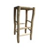TABOURET DE BAR EN DOUM ET BOIS NATUREL MAROCAIN FAIT MAIN – Image 2