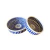 LOT DE 2 SALADIERS PLATS RONDS BLANC ET BLEU MAROCAIN FAIT MAIN – Image 3