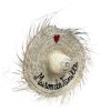 GRAND CHAPEAU DE PAILLE À FRANGES 80 CM « MAISON DE FAMILLE » – Image 2