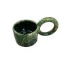 MUG TASSE DÉGRADÉ VERT H6 GRANDE ANSE FAIT MAIN – Image 2