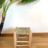 TABOURET EN DOUM ET BOIS NATUREL 30x30CM MODÈLE AGADIR – Image 2