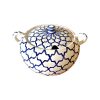 SOUPIÈRE BLANCHE À MOTIFS BLEU EN CÉRAMIQUE – Image 4