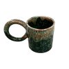MUG TASSE VERT DÉGRADÉ MARRON H9 GRANDE ANSE FAIT MAIN – Image 2