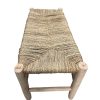 BANC TRESSÉ EN DOUM ET BOIS NATUREL TRESSAGE ZIGZAG 100CM MODÈLE AGADIR – Image 5