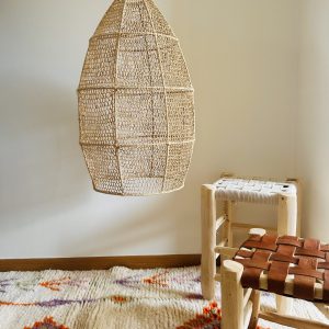SUSPENSION EN DENTELLE DE RAPHIA OVALE ⌀35 MODÈLE TAROUDANT