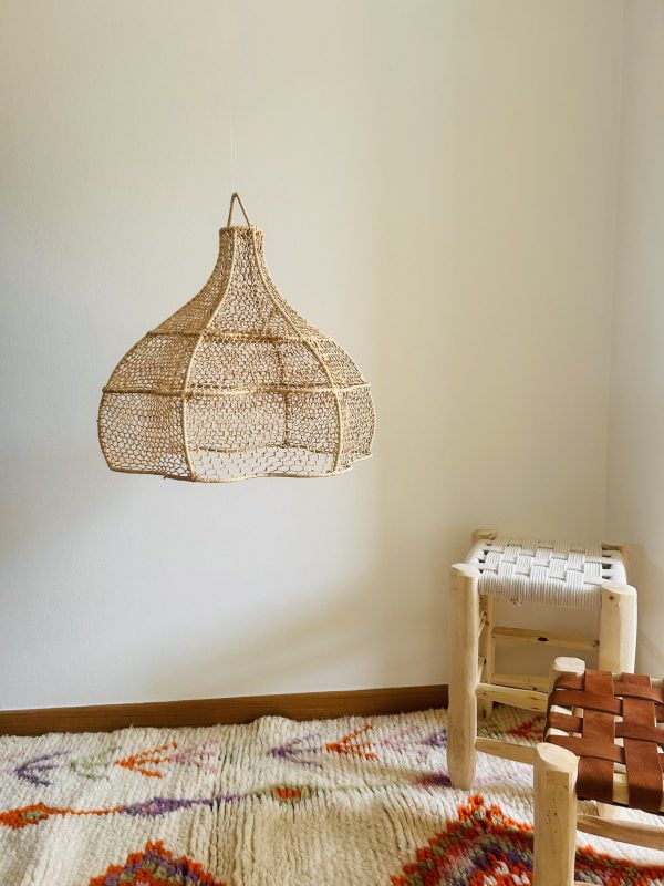 SUSPENSION EN DENTELLE DE RAPHIA FLEUR ⌀40 MODÈLE TAROUDANT