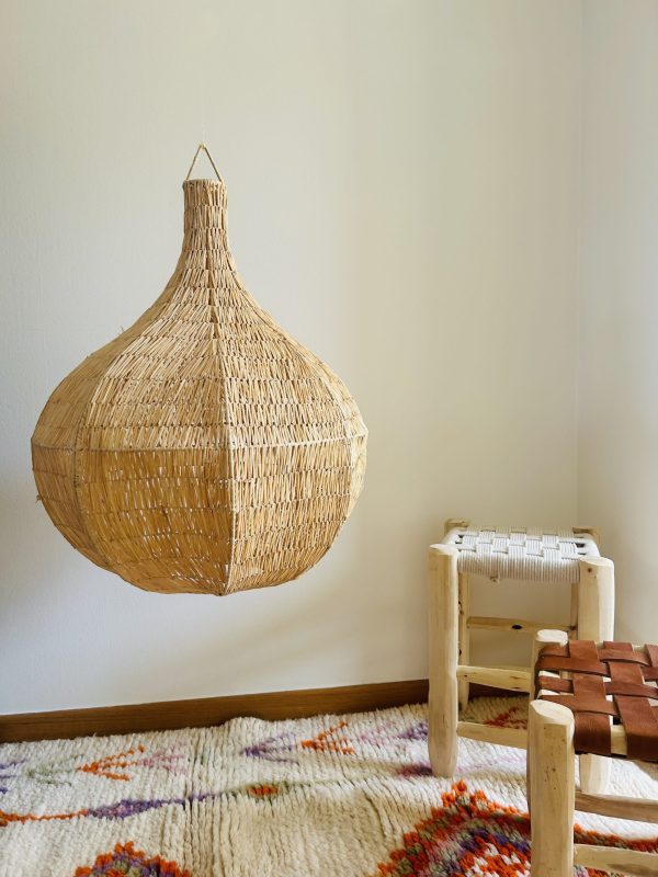 SUSPENSION EN RAPHIA CROCHET POIRE H70