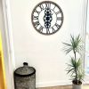PANIÈRE DE RANGEMENT À LINGE BERBÈRE EN PALMIER ET LAINE NOIRE 60CM MODÈLE ESSAOUIRA – Image 3