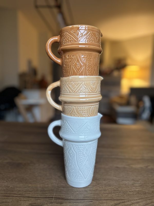 CRUCHE CARAFE À EMPREINTES EN CÉRAMIQUE