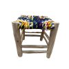TABOURET BOUCHEROUITE ET BOIS NATUREL 30x30CM MODÈLE AKNOUL – Image 2