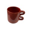 MUG EN CÉRAMIQUE GRANDE ANSE DEUX DOIGTS ROUGE – Image 2