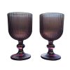 LOT DE 2 VERRES SUR PIED ROSE H14 – Image 4