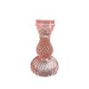 Chandelier Bougeoir en verre transparent rose décoration intérieure – Image 2