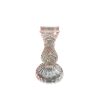Chandelier Bougeoir en verre transparent rose clair décoration intérieure – Image 2