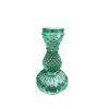 Chandelier Bougeoir en verre transparent vert décoration intérieure – Image 2