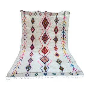 TAPIS MAROCAIN AZILAL COLORÉ EN LAINE 2x3m