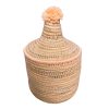 PANIER DE RANGEMENT BERBÈRE EN PALMIER ET LAINE 20CM SAUMON MODÈLE ESSAOUIRA – Image 2
