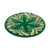 PLATEAU BERBÈRE ROND MAROCAIN EN LAINE VERT ET FEUILLES DE PALMIER MODÈLE TAZA – Image 3