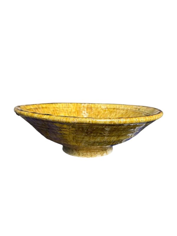 SALADIER PLAT EN TAMEGROUTE OCRE MODELE AZEMMOUR
