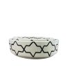 LOT DE 2 SALADIERS PLATS RONDS BLANC ET NOIR MAROCAIN FAIT MAIN – Image 2
