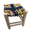 TABOURET BOUCHEROUITE ET BOIS NATUREL 30x30CM MODÈLE AKNOUL – Image 3
