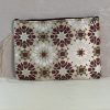 POCHETTE DE RANGEMENT EN TISSU BLANCHE A MOTIF DORE FAIT MAIN – Image 4