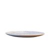 ASSIETTE BLANCHE MOUCHETÉ BLEU MAROCAINE 25CM FAIT MAIN – Image 3
