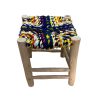 TABOURET BOUCHEROUITE ET BOIS NATUREL 30x30CM MODÈLE AKNOUL – Image 4