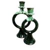Chandelier bougeoir vert dégradé marocain fait main (Lot de 2) – Image 2
