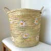PANIER DE RANGEMENT ROND EN DOUM FLEUR – Image 2