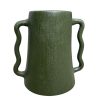 VASE ANSE ÉLÉPHANT KAKI VERT BOUTEILLE FAIT MAIN – Image 2