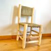 CHAISE ENFANT EN DOUM ET BOIS NATUREL MAROCAIN FAIT MAIN – Image 4