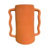 VASE ANSE ÉLÉPHANT ORANGE FAIT MAIN – Image 3