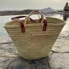 SAC À MAIN ET BANDOULIERE EN PAILLE ET CUIR MARRON MODÈLE MARRAKECH – Image 5