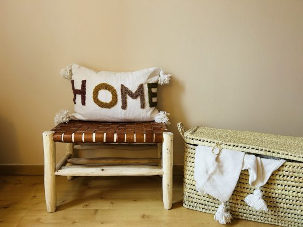 HOUSSE DE COUSSIN MAROCAIN 60x40 EN COTON « HOME »