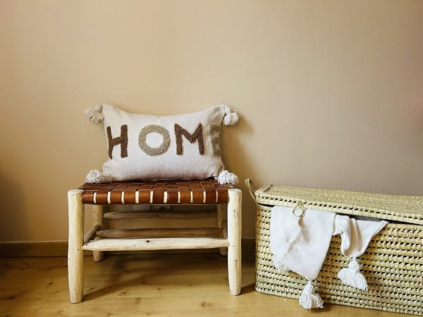 HOUSSE DE COUSSIN MAROCAIN 60x40 EN COTON « HOME »