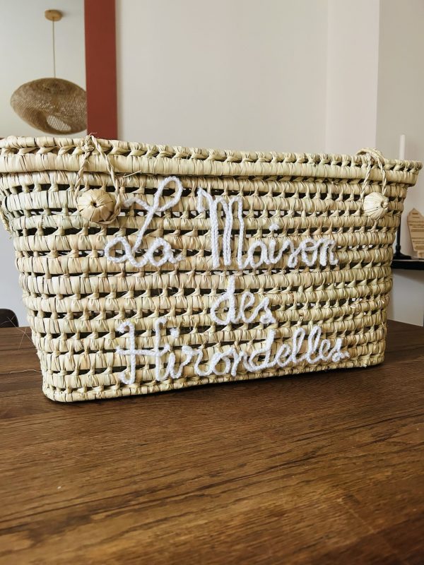 COFFRE MALLE DE RANGEMENT RECTANGULAIRE 60CM EN DOUM PERSONNALISABLE MODÈLE ARGANA