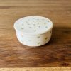 BOÎTE RÉCIPIENT BLANCHE ET CŒUR VERT MAROCAIN FAIT MAIN – Image 2