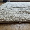 TAPIS BERBÈRE BÉNI OUARAIN EN LAINE SUPÉRIEURE BLANC RAYÉ NOIR 210x158 #151 – Image 4