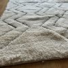 TAPIS BERBÈRE BÉNI OUARAIN EN LAINE SUPÉRIEURE BLANC RAYÉ NOIR 210x158 #151 – Image 5