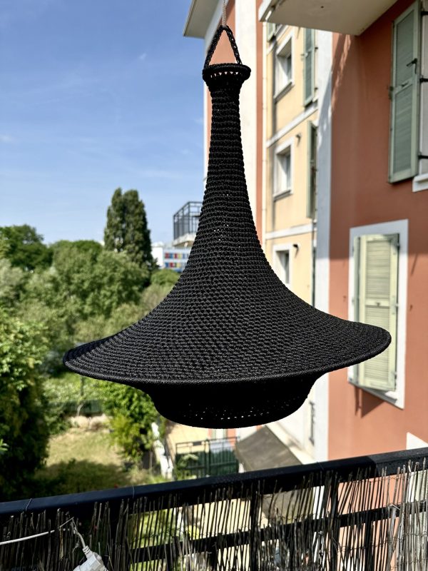 SUSPENSION EN CROCHET ARTISANALE MAROCAINE NOIR