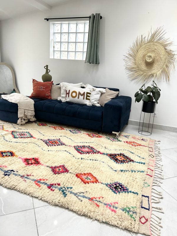 TAPIS BERBÈRE AZILAL COLORÉ EN LAINE 2x3m